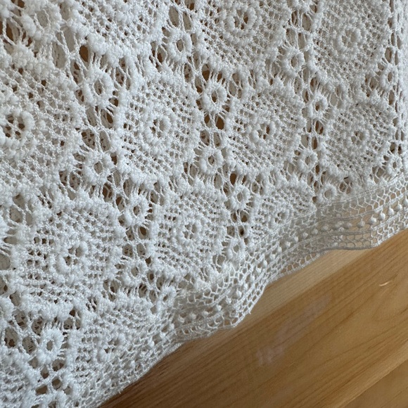 Chico's Cream Lace Crochet Blouse Size 3 (16) Coastal Chic, feminine - Picture 8 of 10
